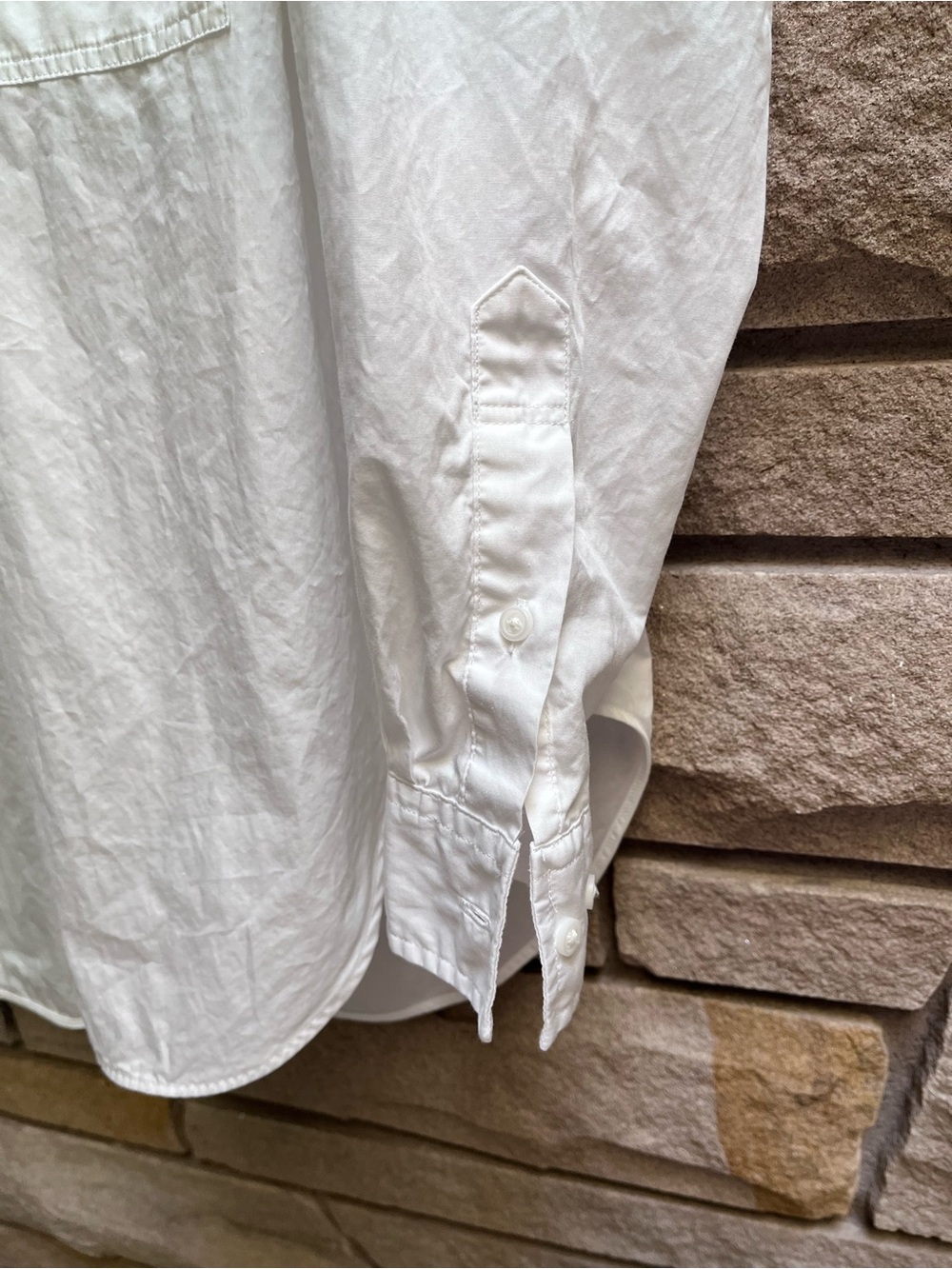 Uniqlo oversized double pocket white button up cotton shirt XS - Picture 6 of 14